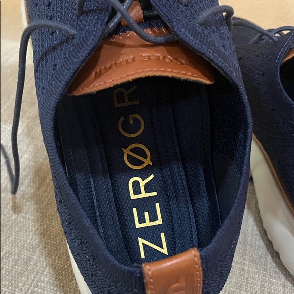 Cole Haan Men\'s Dark Blue Lace-Up Oxford linen main image 5